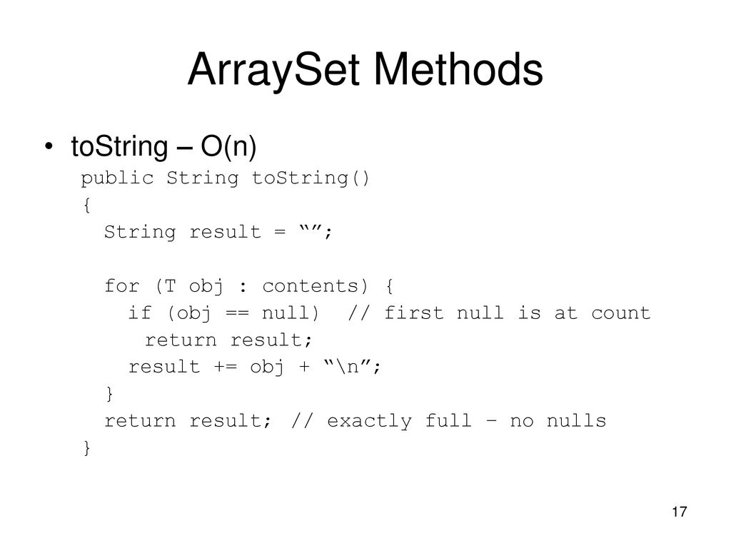 Arrayset methods and arrayiterator ppt download